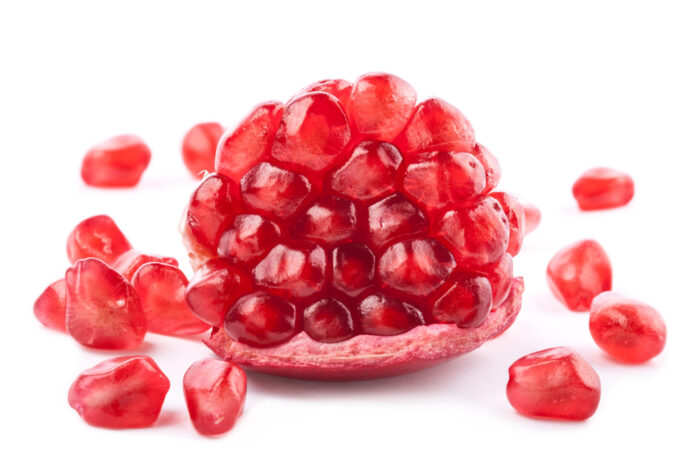 Red,Pomegranate,Fruits,Isolated,On,White,Background